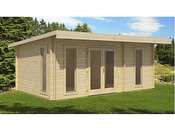 Losa Coffre en bois Aurora 587x377cm châssis double vitrage parois 34mm Losa