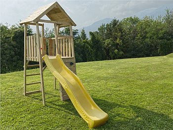 Losa Kikka tour pour enfants en pin imprégné avec toboggan 130x110cm Losa