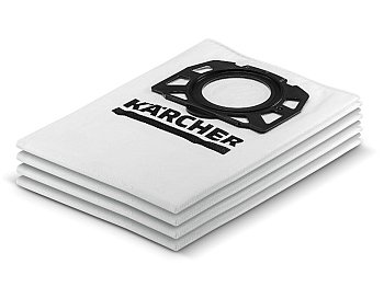 Karcher Sacs filtrants en non-tissé 4 pièces pour WD4 WD5 WD6 haute résistance et durabilité