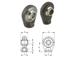 Cermag Supporti C40 bonificati e sabbiati con rotula sferica per cilindri