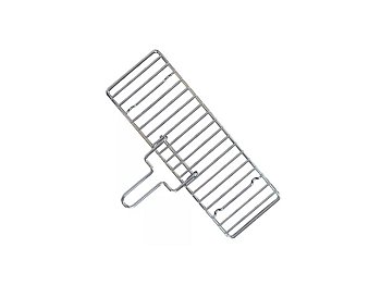 Lisa Grille de barbecue en fer chromé avec poignée rabattable Lisa