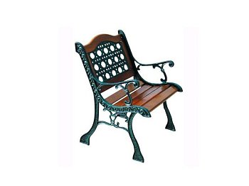 Fraschetti Fauteuil de jardin ARC en rotin avec armatures en fonte et bois naturel