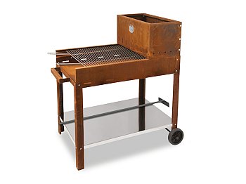 Clementi Forni Clementi Super Flipper 60x53 Barbecue au charbon et au bois en acier corten