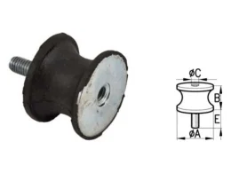 Cermag Support anti-vibration, filetage non articulé 8MA mâle d'un côté femelle de l'autre