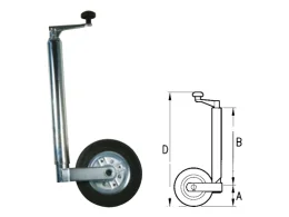 Cermag Roue légère Servo-Time 63434 Cermag ronde 35 mm capacité de charge 75 kg