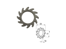 Cermag 60433 Rondelle Cermag en acier pressé diamètre 60 mm 11 dents