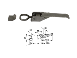 Cermag Loquet à œil réglable avec gâche Cermag 60455