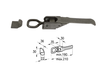 Cermag Loquet à œil réglable avec gâche Cermag 60455