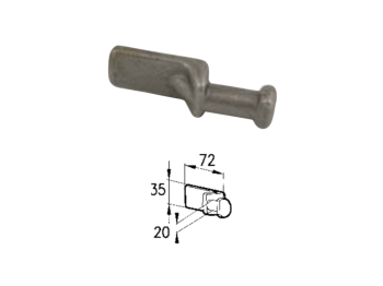 Cermag Colonne de verrouillage 60460 pour serrure universelle trilatérale 60459 Cermag