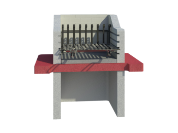 Marsicamin Grille de barbecue Marsicamin pour bois ou charbon 120x115x72cm 340kg