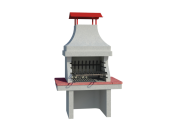 Marsicamin Marsicamin 192x118x72cm barbecue de jardin en béton et réfractaire