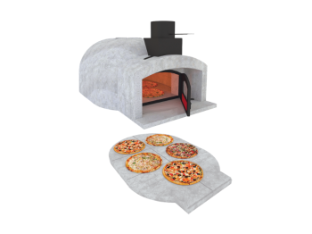 Marsicamin Four à bois Gusto 80 Super Marsicamin à cuisson directe réfractaire 385 kg