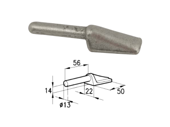 Cermag Goupille 60449 pour charnière plate avec bord Cermag poids net 0,151 kg