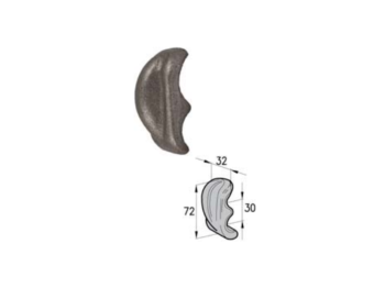 Cermag Languette lourde nervurée Cermag 60480 poids net 0,2 kg