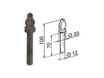Cermag Verrou de fourche Ø 12 mm Cermag 61289