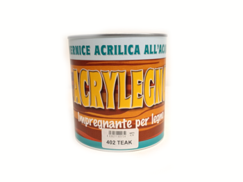 Colorificio Abruzzese Vernis d'imprégnation acrylique Acrylegno 402 Teck 750ml extérieur bois intérieur