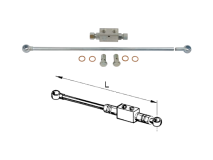 Cermag Vanne de sectionnement à double effet 1/2 gaz longueur 500 mm avec tuyaux et raccords