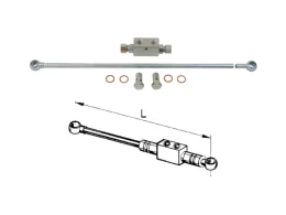 Cermag Vanne de sectionnement à double effet 3/8 gaz longueur 500 mm avec tuyaux et raccords