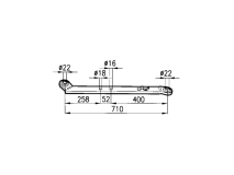 Cermag FIAT bras de levage inférieur Plat 60x20 mm Côté gauche poids 7.1 kg