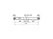 Cermag Bras de levage inférieur FIAT Flat 75x14 mm poids net 7,1 kg