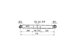 Cermag Bras de levage inférieur FIAT Flat 75x14 mm poids net 7,1 kg