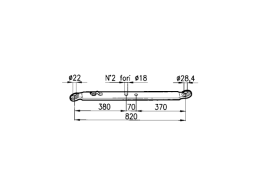 Cermag Bras de levage inférieur FIAT Flat 75x16 mm poids net 8,03 kg
