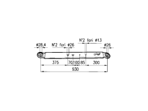 Cermag Bras de levage inférieur FIAT Flat 100x20 mm poids net 14,5 kg
