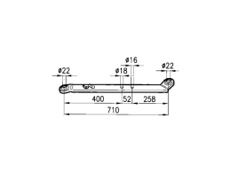 Cermag Bras de levage inférieur FIAT Flat 60x20 mm Poids côté droit 7,33 kg