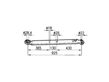 Cermag FIAT bras de levage inférieur Plat 90x20 mm poids 14.07 kg adaptable