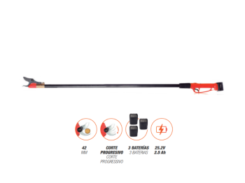 Altuna Forbici da potatura su asta 160cm Altuna taglio 42mm batterie 25.2V potenza 720W