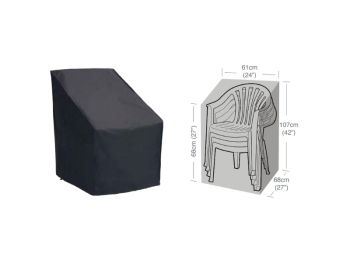 Bikain Housse imperméable pour chaises empilées Bikain 61x107x68cm Protection UV 160 GSM