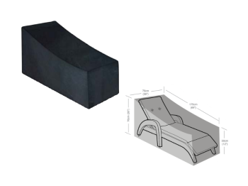 Bikain Housse de solarium extérieur imperméable Bikain 175x76x76cm Protection UV 160 GSM