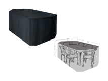 Bikain Housse de Table Premium Imperméable 4 Chaises Rectangulaires Bikain 215x89x173cm