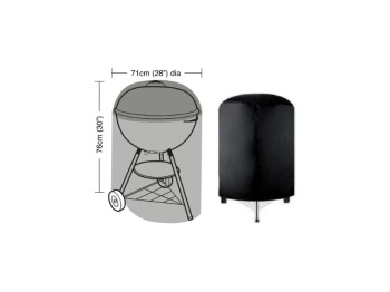 Bikain Housse de barbecue ronde imperméable de première qualité 71x76cm Résistante aux UV -30°C Bikain