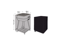 Bikain Housse de barbecue carrée imperméable de première qualité 68x74cm noir UV Bikain