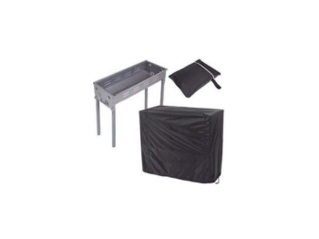 Bikain Housse rectangulaire de barbecue Premium imperméable 120x90x70cm noir UV Bikain