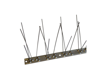 Fraschetti Bornes oiseaux en acier inoxydable 80 pins base flexible support découpable 100cm