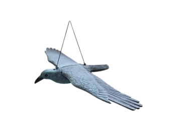 Fraschetti Epouvantail corbeau volant 42x18x16 cm avec socle et crochet