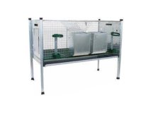 Ropet Cala 200016 Ropet clapier à lapins deux compartiments d'engraissement cm102x51x42/80