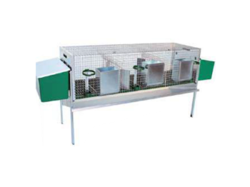 Ropet Clapier à lapins Plura 200212 Ropet compartiments 2 couveuses 1 engraissement 158/213x51x42/80cm
