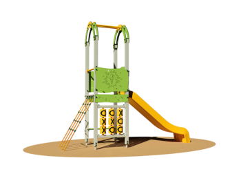 Giochipark Fiona 943M Giochipark 2 tourelles 2 toboggans H98-150cm échelle à grimper