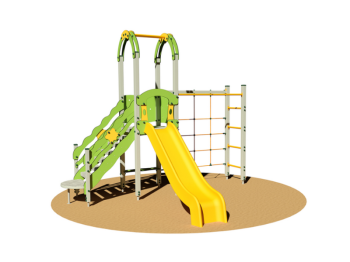 Giochipark Pongo Village 940M SG aire de jeux échelles marches tourelle toboggan H150cm EN 1176