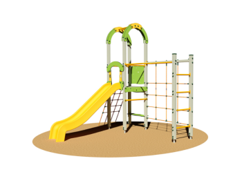 Giochipark Pongo Village 940M RR aire de jeux filet à grimper tourelle toboggan H150cm EN 1176