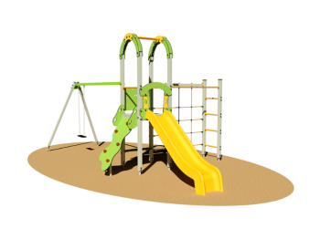 Giochipark Martin Village 942M RA Aire de jeux cadre à grimper toboggan et balançoire