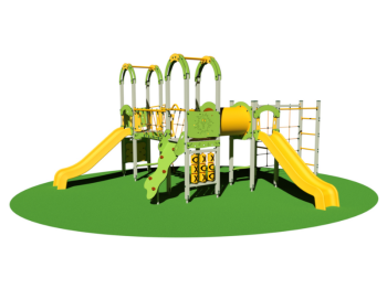 Giochipark Hathi Village 962 RA ascension grips Giochipark 3 tourelles pont 2 toboggans