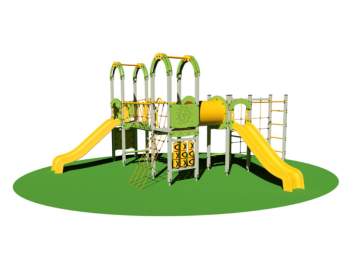 Giochipark Hathi Village 962 RR filet à grimper aire de jeux 3 tourelles pont 2 toboggans