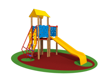 Giochipark Tourelle Caroline 1102 bois 70x70 mm H 250cm fibre de verre glissière échelle acier