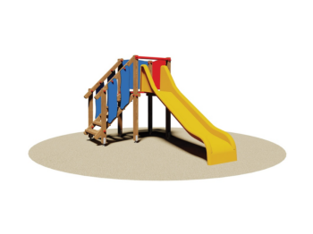 Giochipark Marianna turret 758 Terrain de jeux EN 1176 bois H chute 100cm surface 26sqm 5 utilisateurs