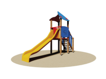 Giochipark Simona tourelle 759 Giochipark FR 1176 bois H chute 100cm surface 28sqm 5 utilisateurs