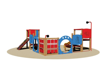 Giochipark Giochipark Village Fortress 753 tourelles toboggan H80cm panneaux de jeux tubes